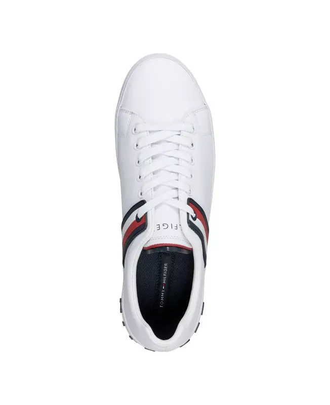 Men's Ramus Stripe Lace-Up Sneakers - White Multi - 4