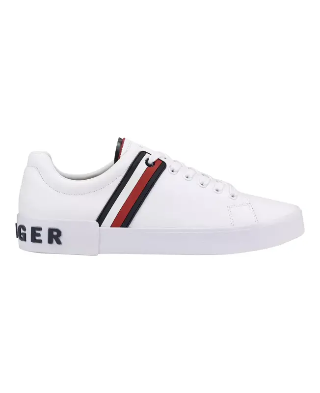 Men's Ramus Stripe Lace-Up Sneakers - White Multi - 6