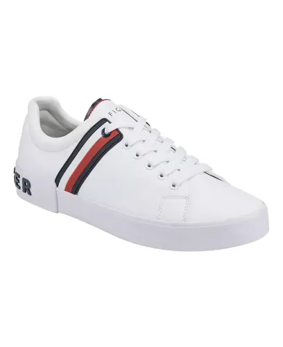 Men's Ramus Stripe Lace-Up Sneakers - White Multi - 7