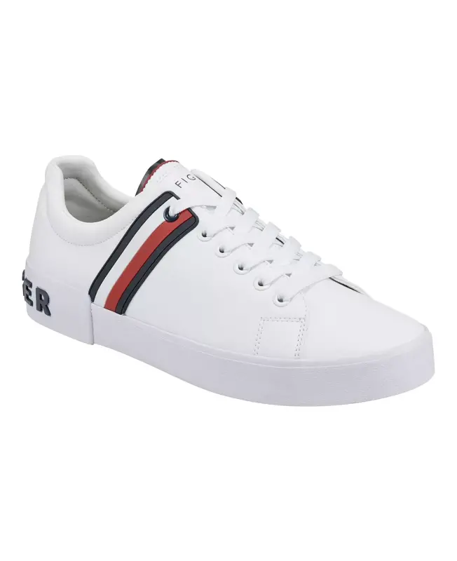 Men's Ramus Stripe Lace-Up Sneakers - White Multi - 7