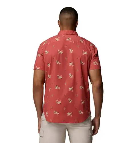 Men's Rapid Rivers Printed Shirt - Washed Red, Macaws - 3