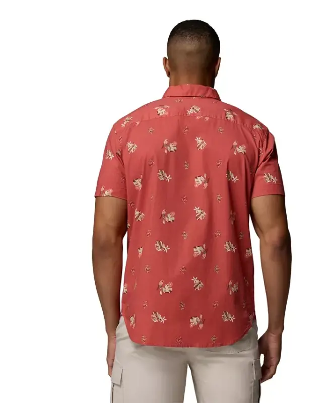 Men's Rapid Rivers Printed Shirt - Washed Red, Macaws - 3