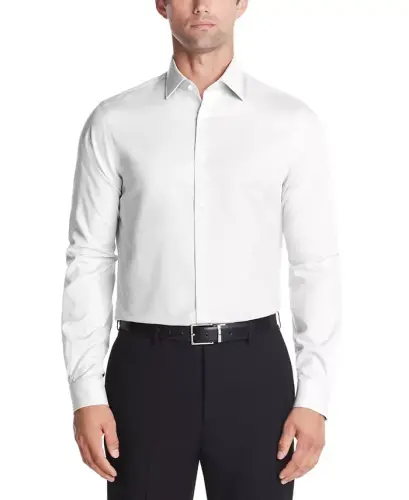 Men's Passport Puppystooth Stretch Shirt, Regular Fit - White 