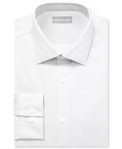 Men's Passport Puppystooth Stretch Shirt, Regular Fit - White - 3
