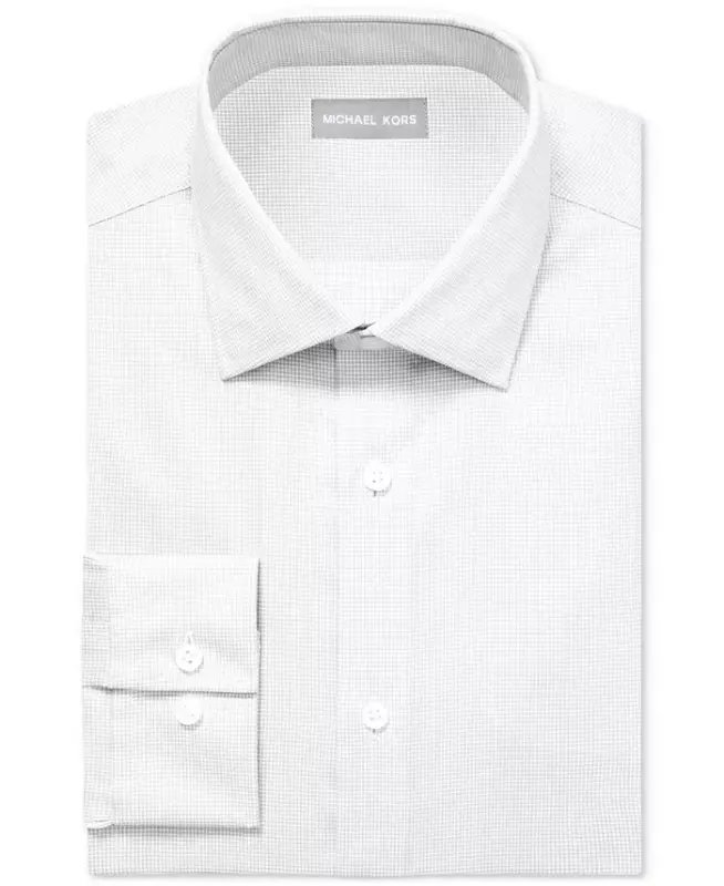 Men's Passport Puppystooth Stretch Shirt, Regular Fit - White - 3