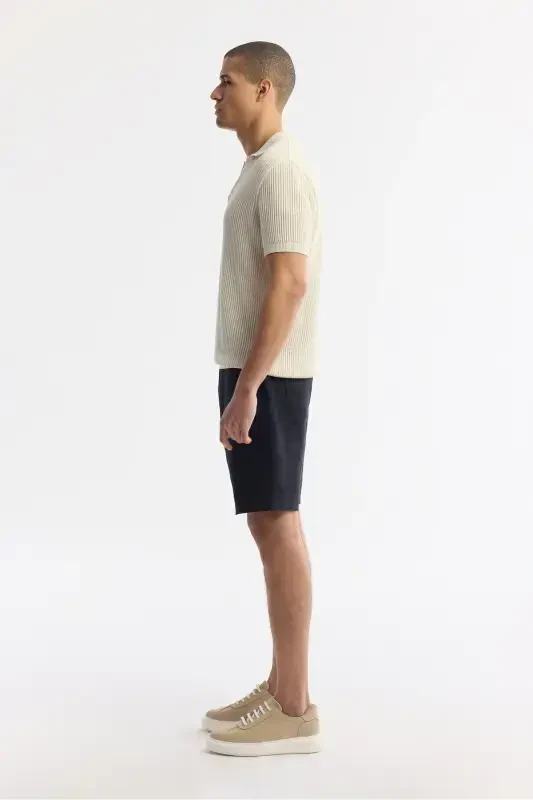 Erkek Bej Polo Yaka %100 Pamuk Triko Regular Fit T-Shirt A51Y5166 - 4