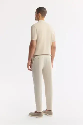 Erkek Bej Polo Yaka Rayon Triko Regular Fit T-Shirt A51Y5056 - 4