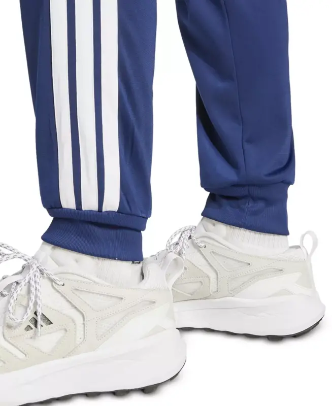 Men's 3-Stripes Tricot Regular Tapered Track Pants-Dkblue - 4