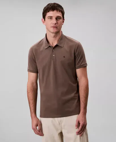 Men's Regular-Fit Smooth Cotton Monogram Logo Polo Shirt-Morel 