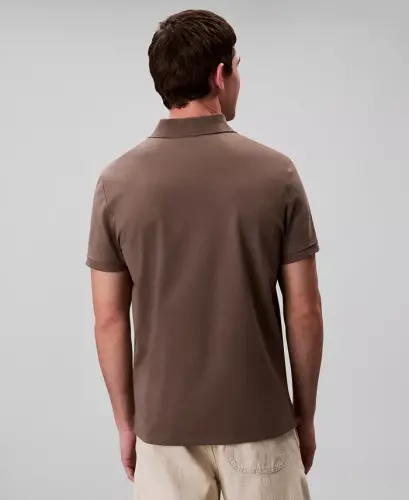 Men's Regular-Fit Smooth Cotton Monogram Logo Polo Shirt - Morel - 5
