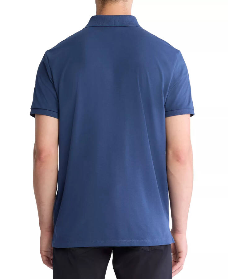 Erkek Regular Fit Düz Pamuklu Monogram Logolu Polo Tişört İnsignia Blue - 2