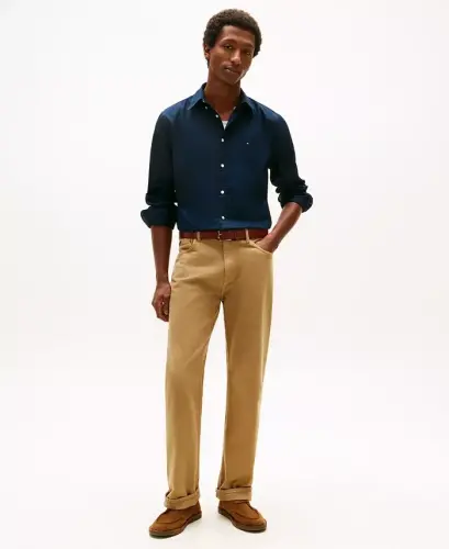 Men's Regular-Fit Stretch Poplin Button-Down Shirt - Desert Sky - 2