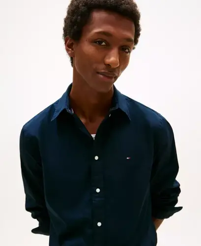 Men's Regular-Fit Stretch Poplin Button-Down Shirt - Desert Sky - 3