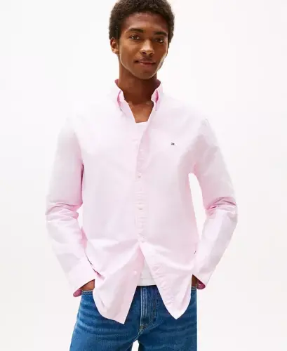 Men's Regular-Fit Heritage Oxford Shirt-Rose Petal 