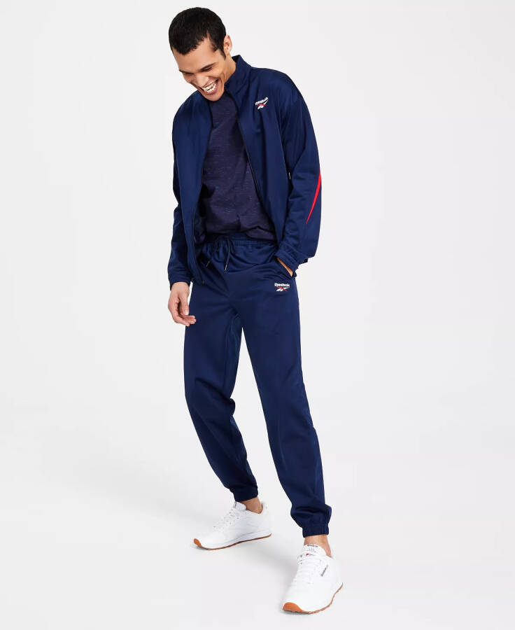 Erkek Regular Fit Identity Vector İp Bağcıklı Eşofman Pantolonu Navy/Red/White - 8