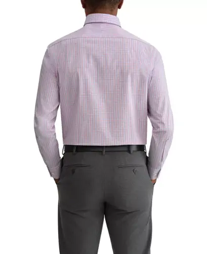 Men's Regular Fit Wrinkle Resistant Stretch Dress Shirt - Coral Multi - TOMMY HILFIGER (1)