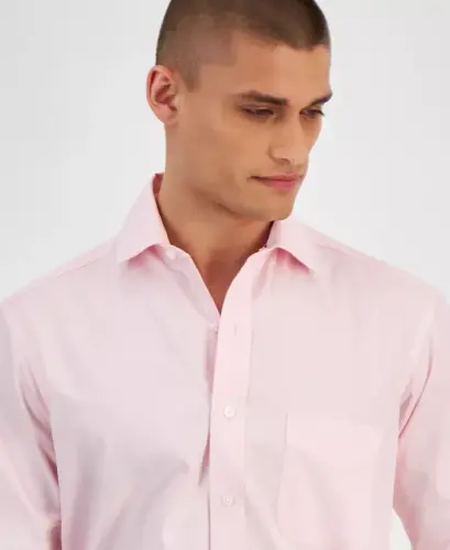 Men's Regular Fit Pinpoint Dress Shirt, Created for Modazone - Rose Shadow - CLUB ROOM (1)
