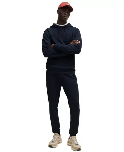 Men's Regular-Fit Cotton Terry Logo Patch Hoodie 