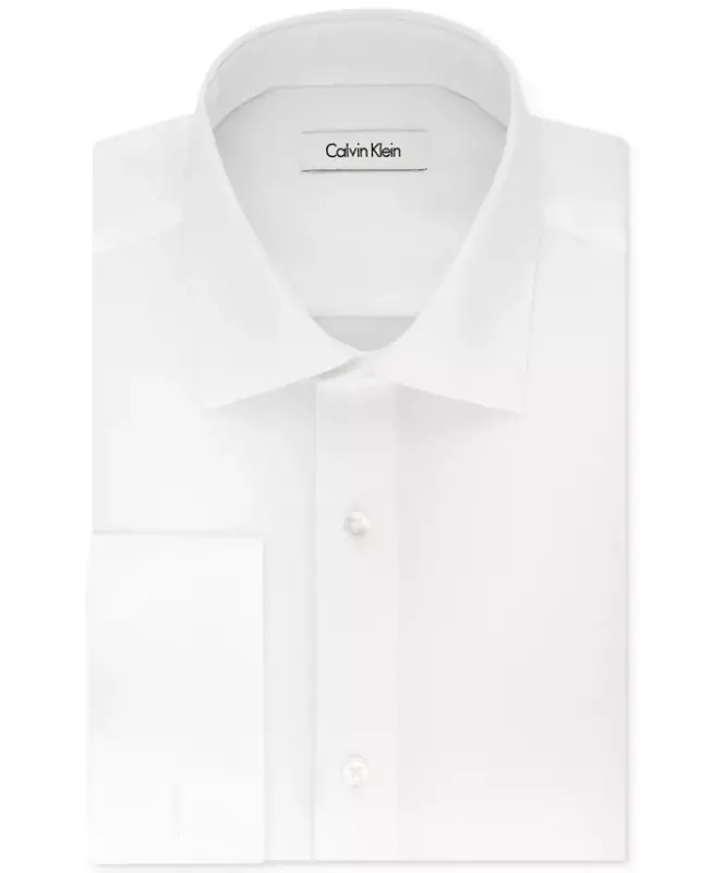 Men's Regular Fit Non-Iron Performance French Cuff Dress Shirt - 3
