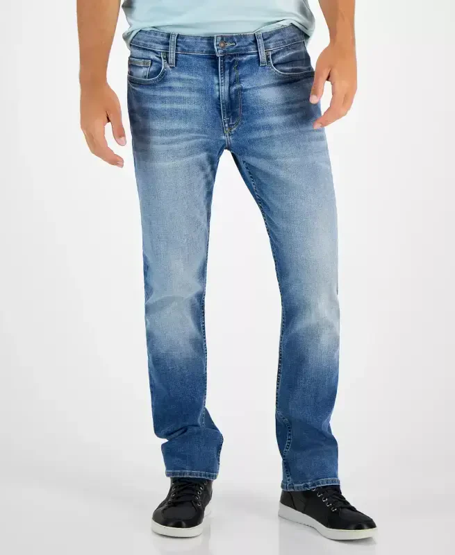 Men's Regular Straight Fit Jeans-Clifton Wash - GUESS
