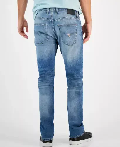Men's Regular Straight Fit Jeans-Clifton Wash - GUESS (1)