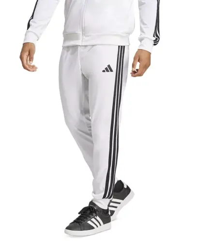 Men's Regular-Fit Tapered Stripe Track Pants-White/blk - 1