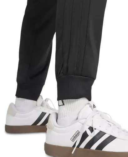 Men's 3-Stripes Tricot Regular Tapered Track Pants-Black/blac - 4