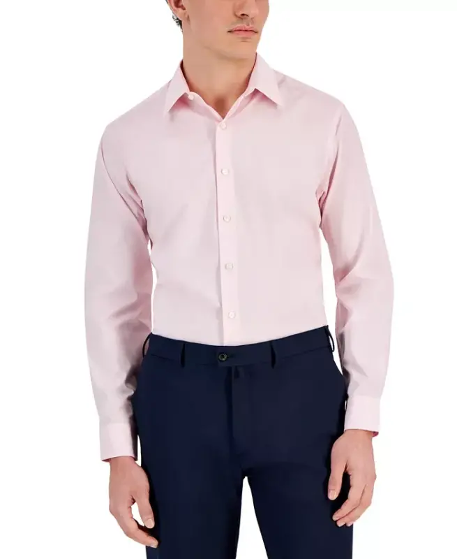 Men's Regular-Fit Dress Shirt, Created for Modazone - Parfait Pink - CLUB ROOM