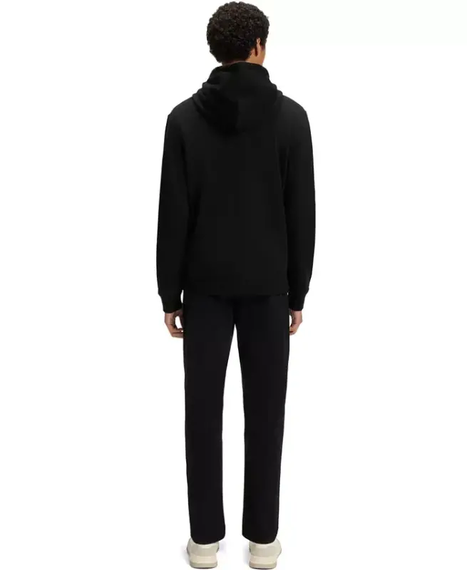 Men's Regular-Fit Cotton Terry Logo Patch Hoodie - HUGO BOSS