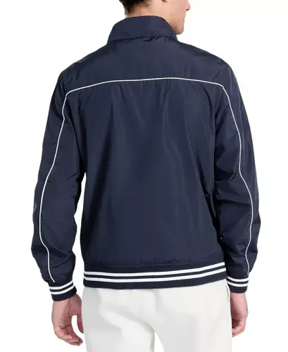 Men's Regular-Fit Urban Stripe Bomber Jacket - Smart Blue - 4