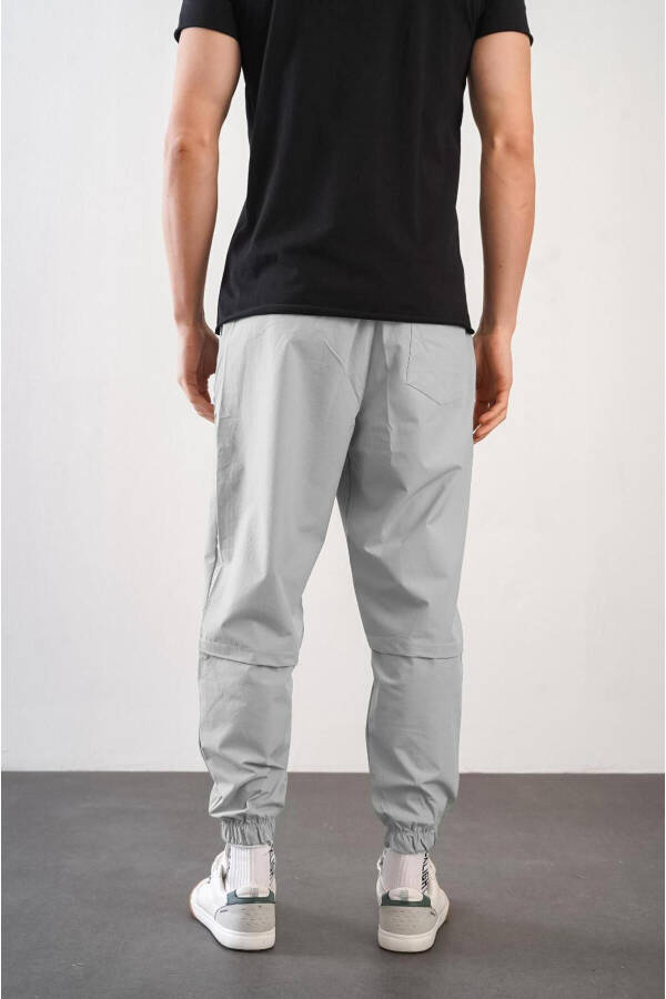 Erkek Relax Fit Kalıp Beli ve Paçası Lastikli Jogger Pantolon - 15