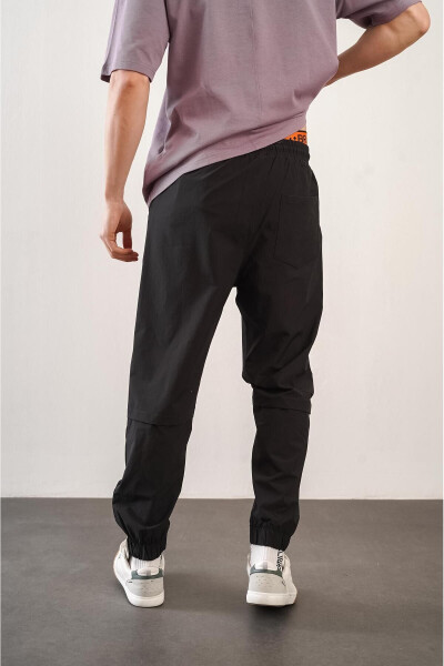 Erkek Relax Fit Kalıp Beli ve Paçası Lastikli Jogger Pantolon - 23