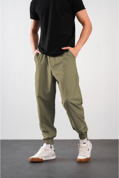 Erkek Relax Fit Kalıp Lastikli Paça Jogger Pantolon - 2