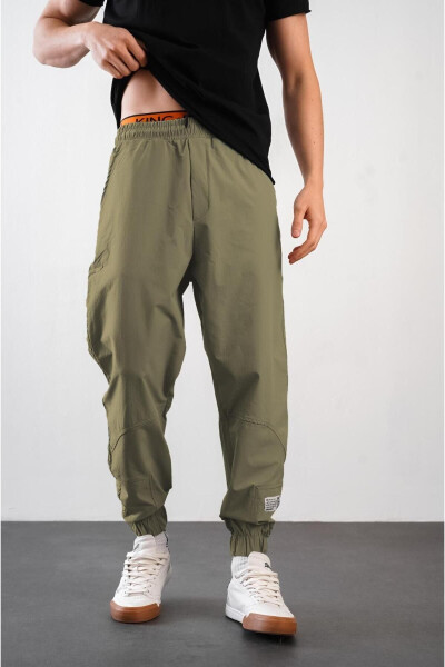 Erkek Relax Fit Kalıp Lastikli Paça Jogger Pantolon - 3