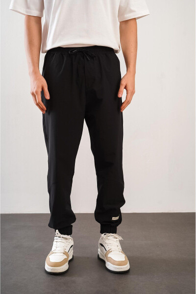 Erkek Relax Fit Kalıp Lastikli Paça Jogger Pantolon - 1