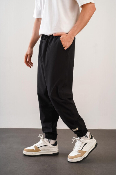 Erkek Relax Fit Kalıp Lastikli Paça Jogger Pantolon - 3