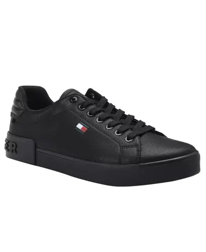 Men's Rezz Lace Up Low Top Sneakers - All Black 