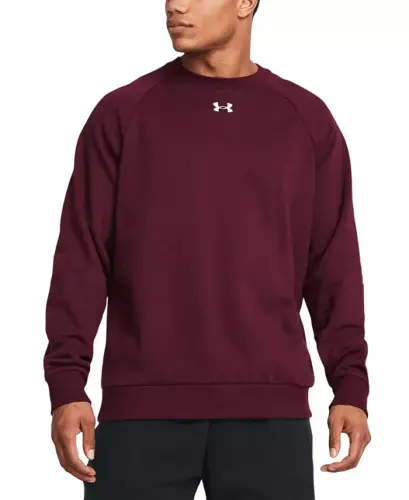 Erkek Rival Fleece Bisiklet Yaka Sweatshirt - Bordo / Beyaz 