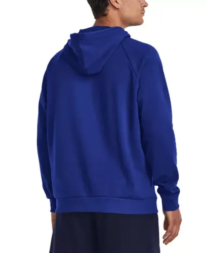 Men's Rival Logo Embroidered Fleece Hoodie - Royal - UNDER ARMOUR (1)