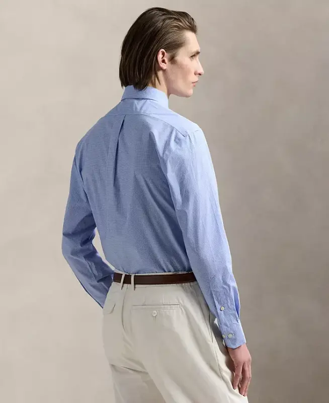 Men's Purepress Cotton Oxford Shirt - Blue/White - 2