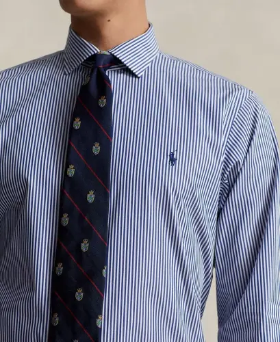 Men's Purepress Cotton Oxford Shirt - Royal/White - 3