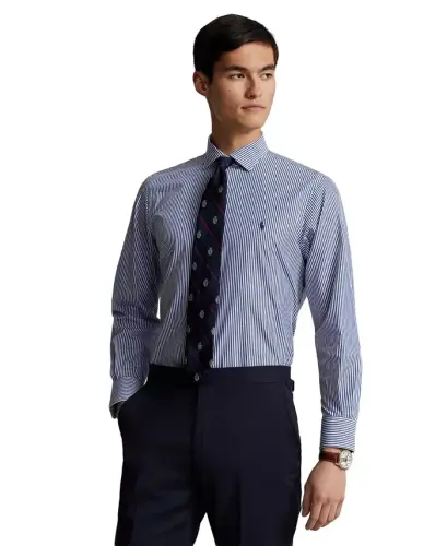 Men's Purepress Cotton Oxford Shirt - Royal/White 