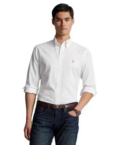 Men's Purepress Cotton Oxford Shirt - White 