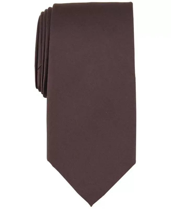 Men's Sapphire Solid Tie - Chocolate - MICHAEL KORS
