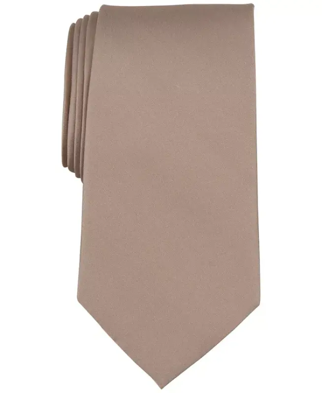 Men's Sapphire Solid Tie - Taupe - 1