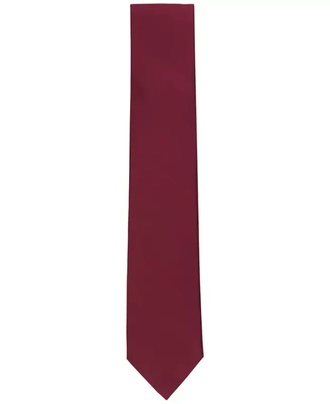 Men's Sapphire Solid Tie - Burgundy - 2