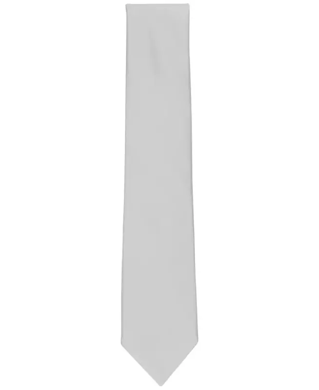 Men's Sapphire Solid Tie - Silver - 2