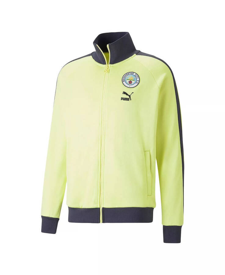 Erkek Sarı Manchester City ftblHeritage T7 Raglan Fermuarlı Tam Boy Track Ceket Sarı - 2