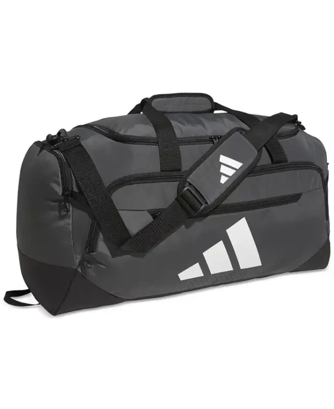 Men's Medium Defender Logo Duffel Bag - Team Dark Gray - ADIDAS