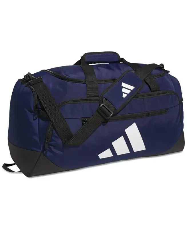Men's Medium Defender Logo Duffel Bag - Team Navy Blue - ADIDAS
